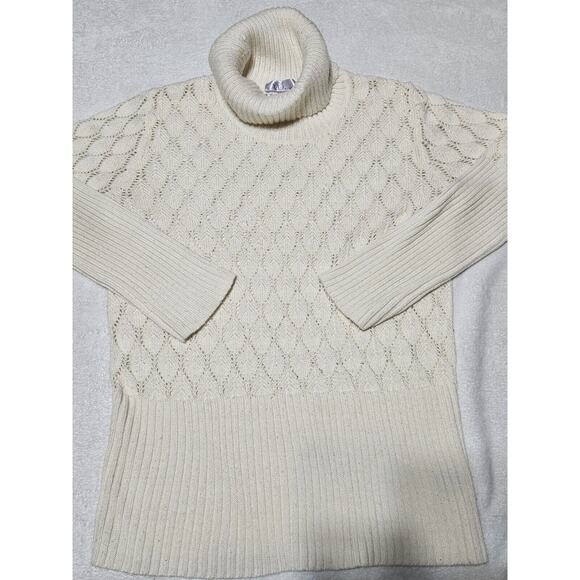 Nine & Co Sweaters - NINE & CO. BY NINE WEST 100% Acrylic Pullover Sweater White Crochet Sze Large